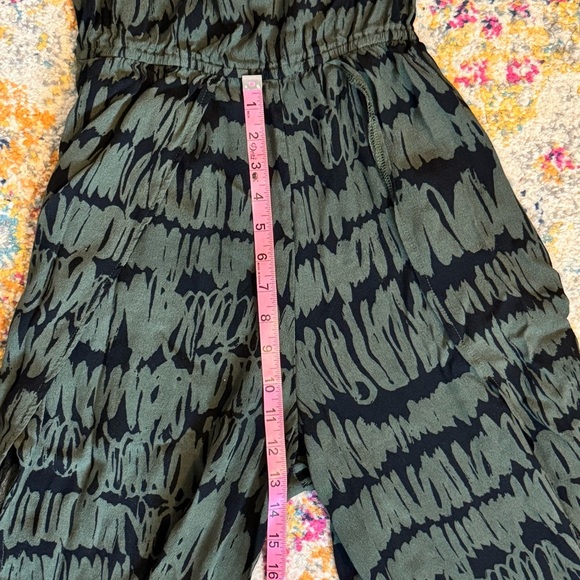 Evereve Anamá Women’s Zane Split Leg Jumpsuit Olive Green Racer Back Size Small - Picture 11 of 13